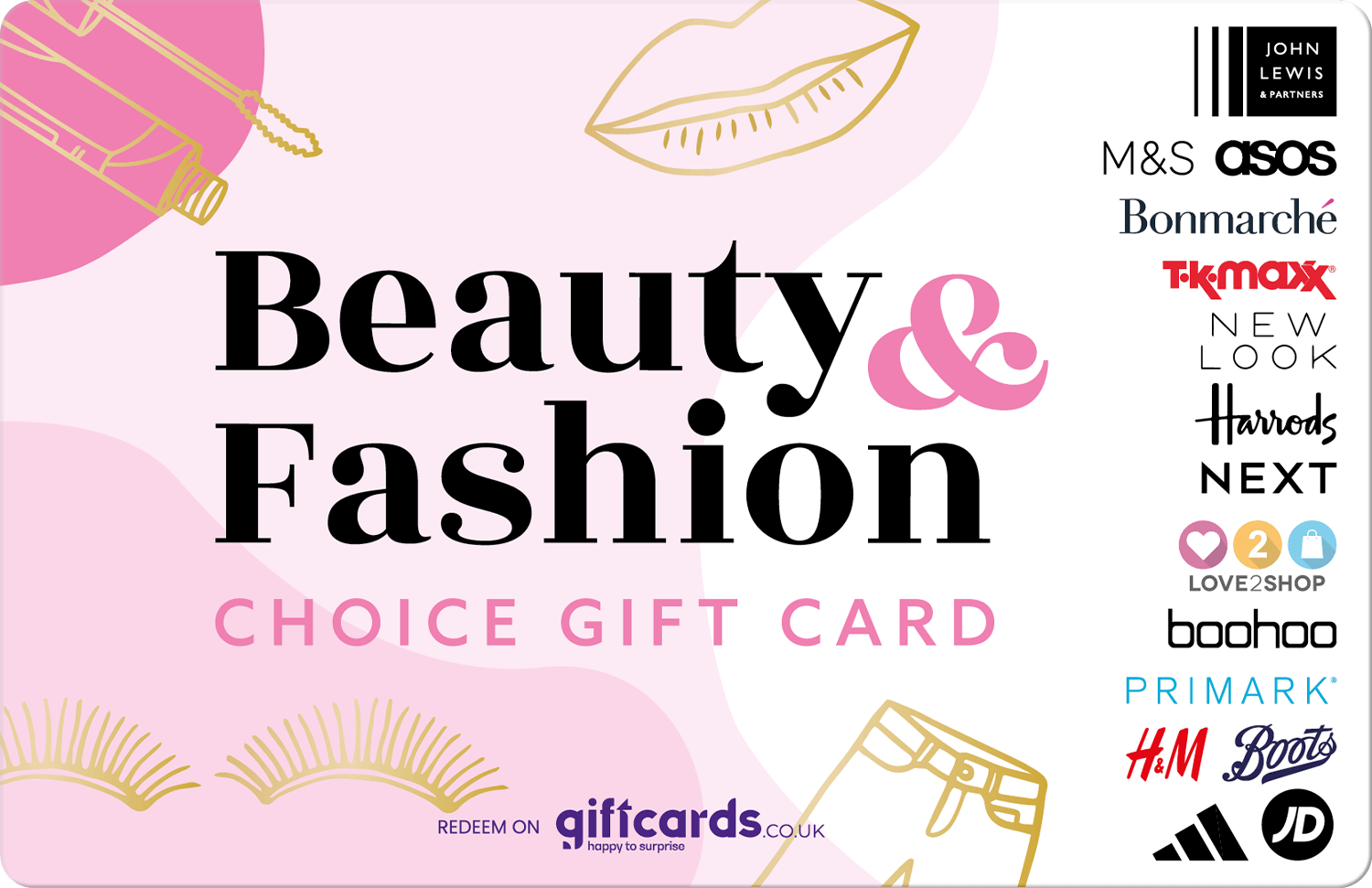 Beauty & Fashion Gift Card | Giftcards.co.uk